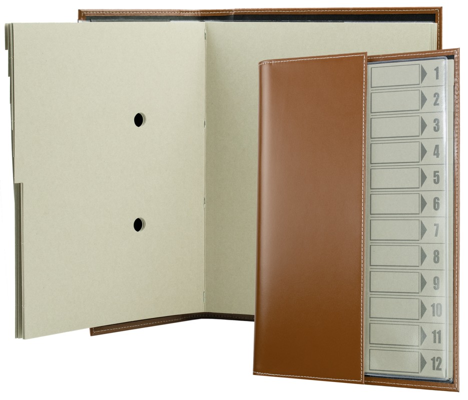 Ordnungsmappe DIN A4 | Echtleder | CAMBRIDGE hellbraun